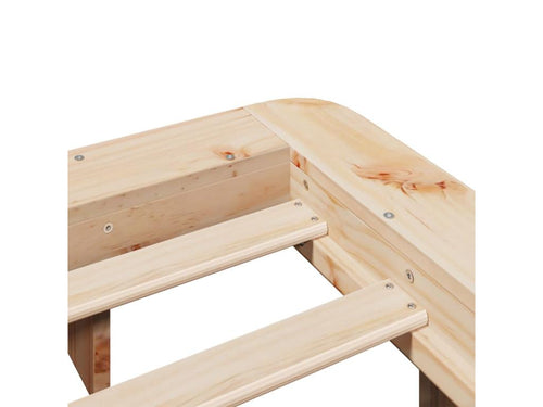Bed frame without mattress 135x190 cm solid pine wood 07772YTAC