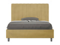 Single bed without slatted base, upholstered, 120x190 cm, ochre microfiber, Nidchicshop 11258KUSB