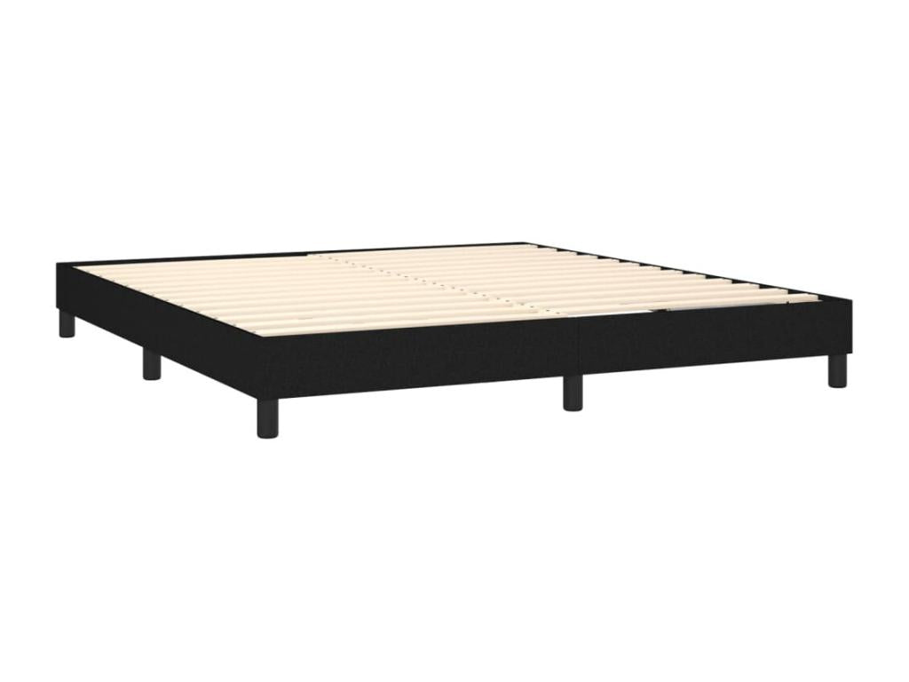 Nidchicshop bed base with mattress, black, 180x200 cm, fabric, 22127BKMR