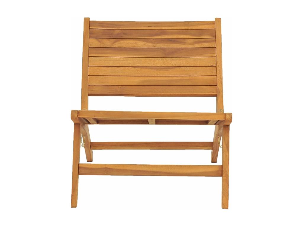 Garden chair with footrest, solid teak wood, 21492CVNC