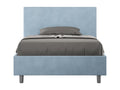 Single bed without slatted base, upholstered, 120x200 cm, light blue microfiber, Nidchicshop 87365CJMD