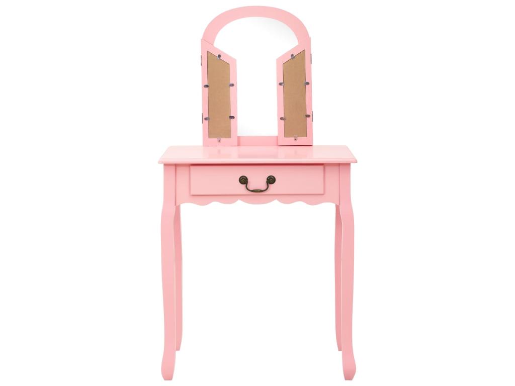 Dressing table and stool, Rose, 65x36x128 cm, Paulownia wood, Calmetop 2, 25434MQVP
