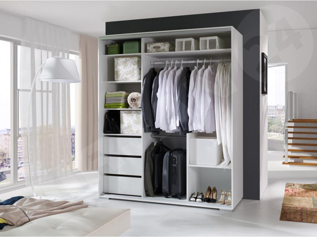 Calmetop 102 Wardrobe 217x180x66cm Sliding Wardrobe Doors Number of Shelves 5 28985ABGX