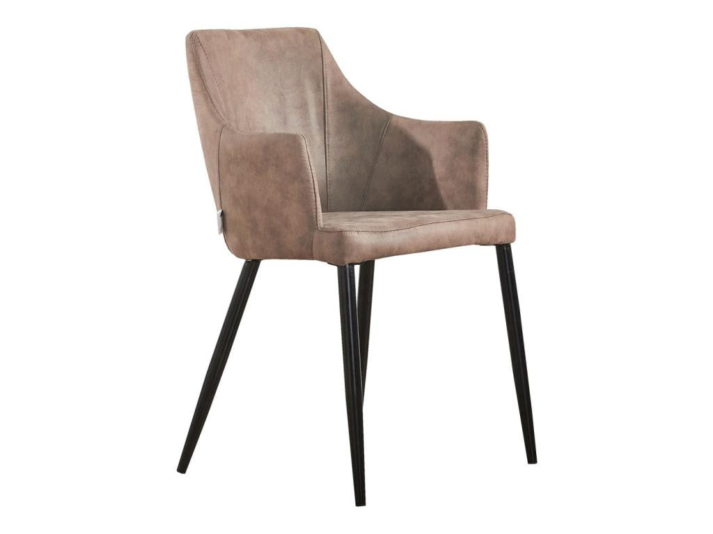 Calmetop - Designer Chair in Light Brown Faux Leather - Padded - Brown 27567ALJR