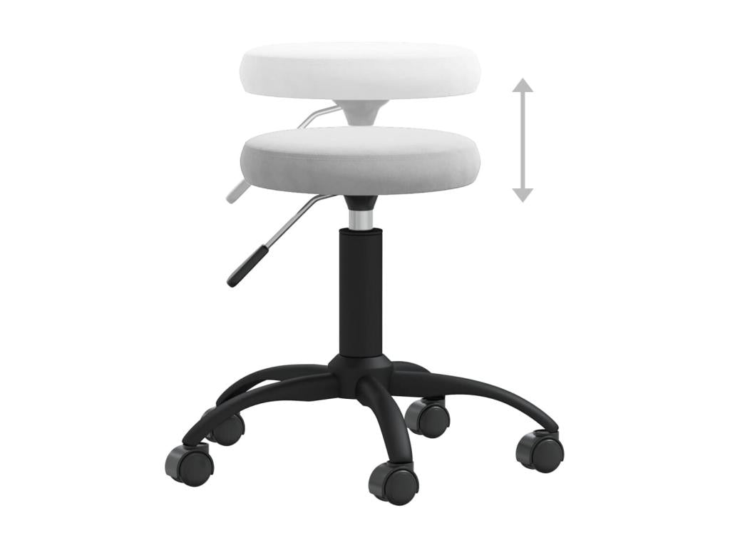 Light Grey Velvet Swivel Office Chair 90558WRMI