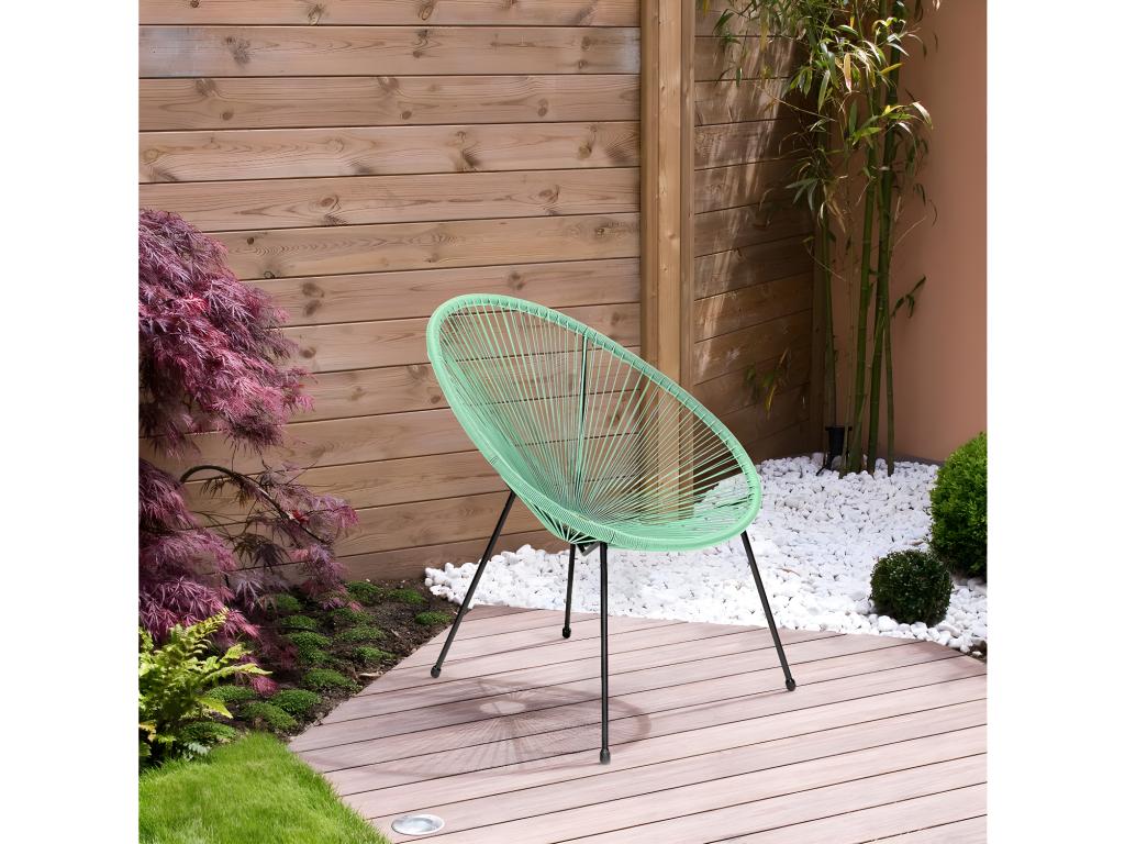Set of 2 Nidchicshop garden armchairs - Green 80793JFPJ