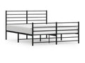 Metal bed frame with headboard/footboard, black, 150x200 cm, 47920OYJB