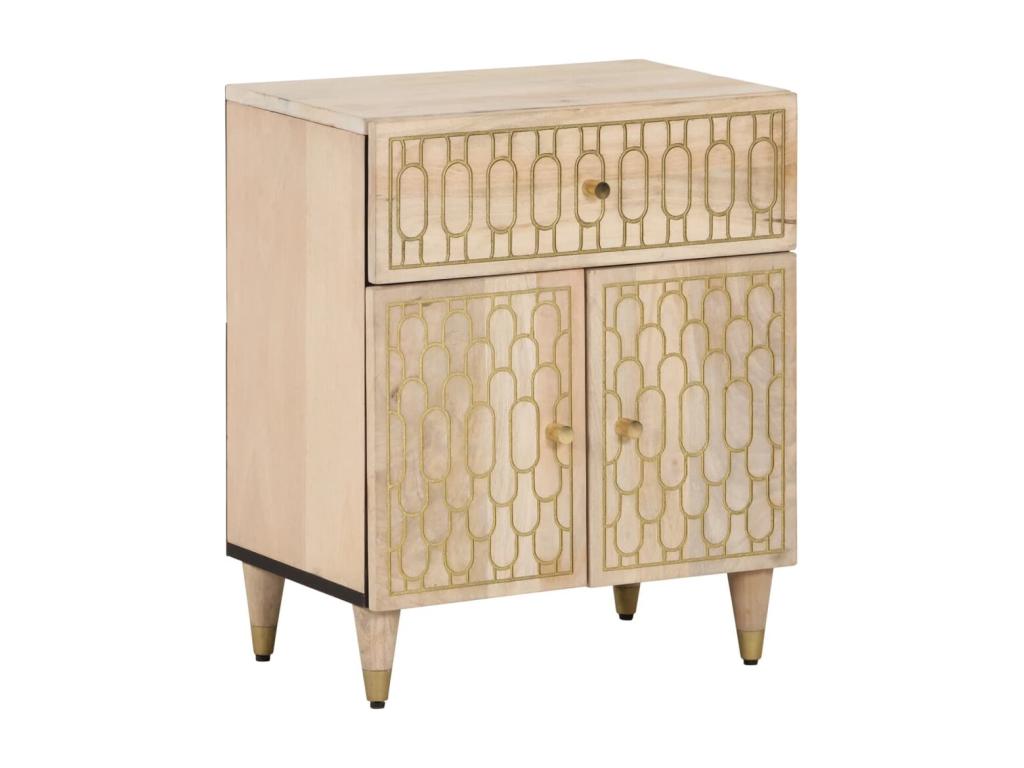 Bedside table 50x33x60 cm solid mango wood 82163GVSG