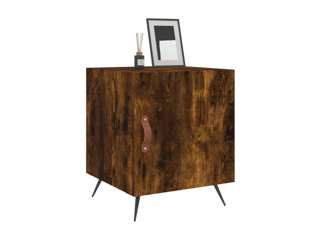 Calmetop - 2-piece bedside tables, smoked oak, 40x40x50 cm, engineered wood, 85276UGVW