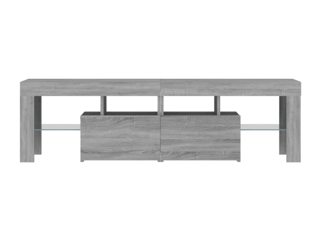 TV stand with Nidchicshop LED lights, grey, 140x36.5x40 cm, 62937BKJI