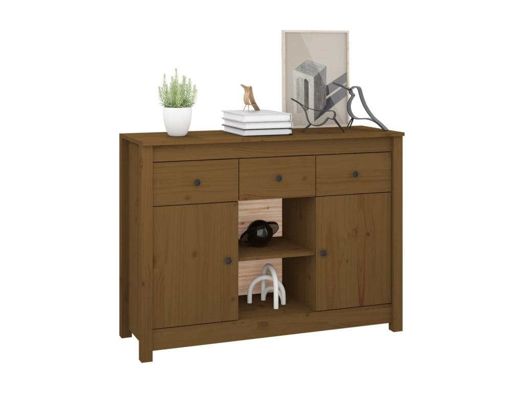 Honey Brown Buffet 100x35x74.5 cm Solid Pine Wood 40425IHTT