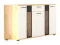 Nidchicshop 114 Display Cabinet with Doors and Drawers - Number of Doors: 3 - Dimensions: 80x140x40cm - 72480FABH
