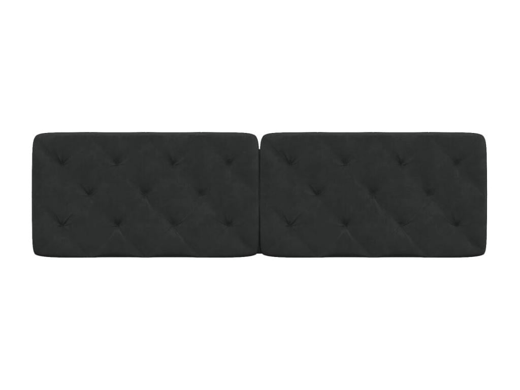 Black velvet headboard cushion, 180 cm, 73153PZSF