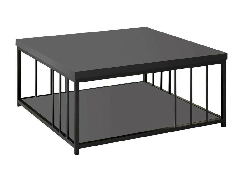 Nidchicshop Coffee Table, Magazine Rack for Sofa, Living Room Shelf, 90x90x40 cm, Anthracite and Black, 71202LQBB