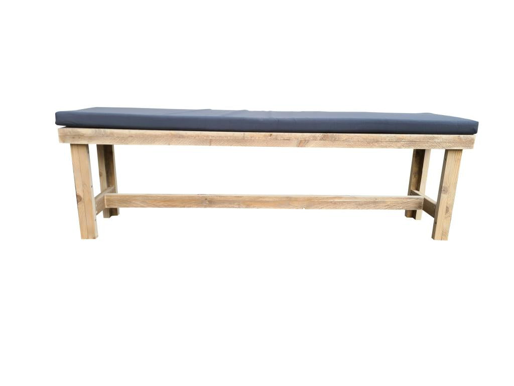 Nidchicshop - Nidchicshop garden bench, wooden scaffolding - 140L x 43H x 36D cm - cushion included 79638RPDO