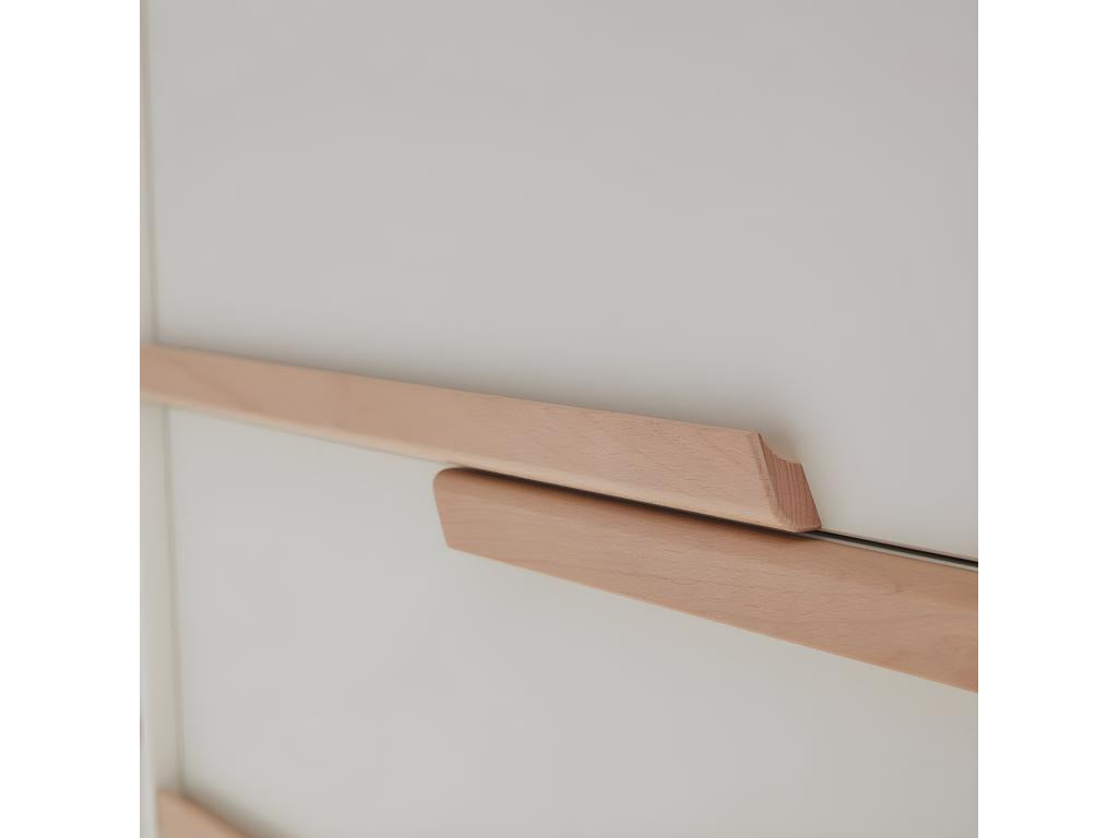 Calmetop 3-drawer chest, white and wood, 90516FNLH