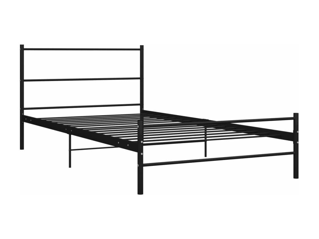Black Metal Bed Frame 100x200 cm 71398IGEY