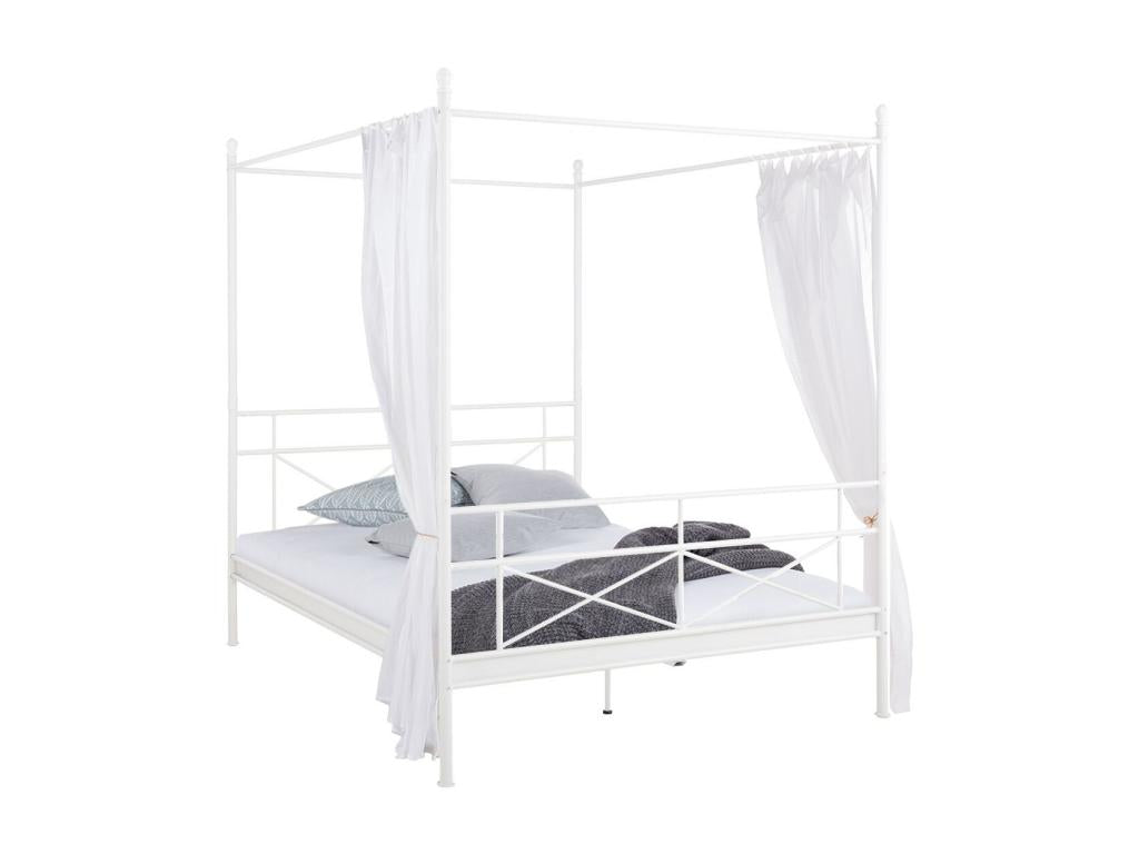 Thora - 180cm White Metal Four-Poster Bed 63537CGRZ