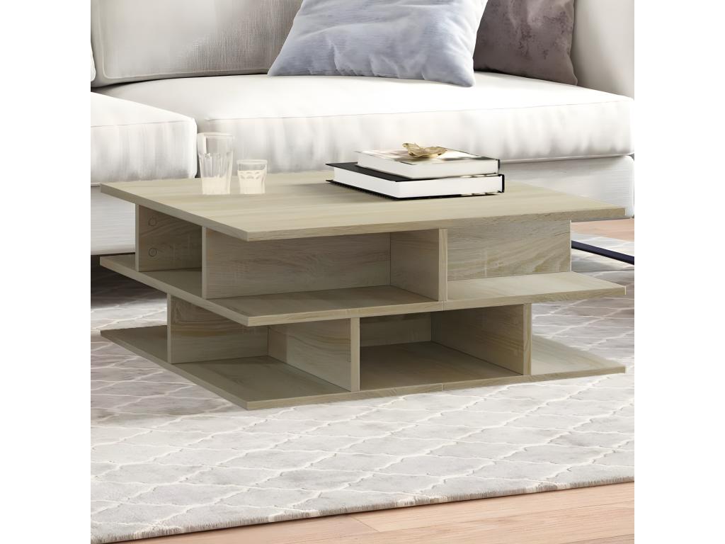 Nidchicshop oak coffee table, 70x70x29 cm, engineered wood, 19974KKSE