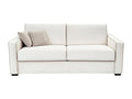 4-seater express convertible sofa in beige textured fabric with memory foam seat and 13 cm mattress FRAPALI 63484QWCG