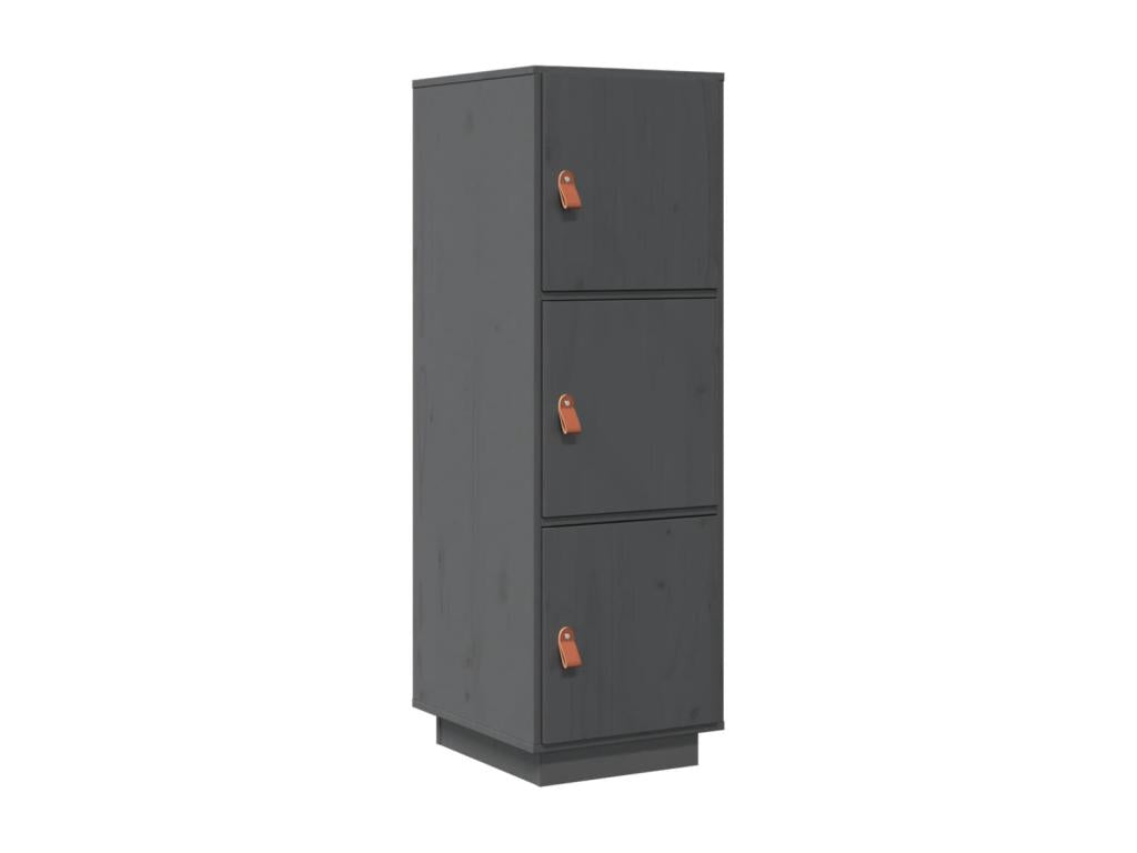 Highboard, Grey, 34x40x108.5 cm, Solid Pine Wood, 71477QGVW