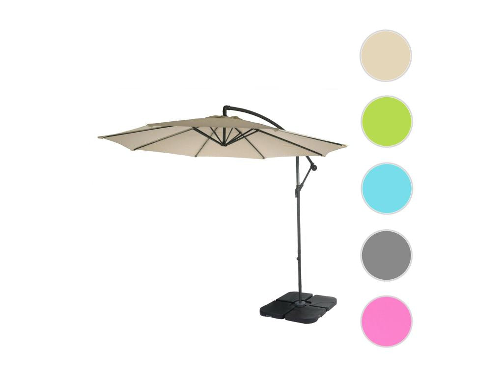 Nidchicshop 3m Semi-Offset Sunshade - Cream with Stand 41287SGBH
