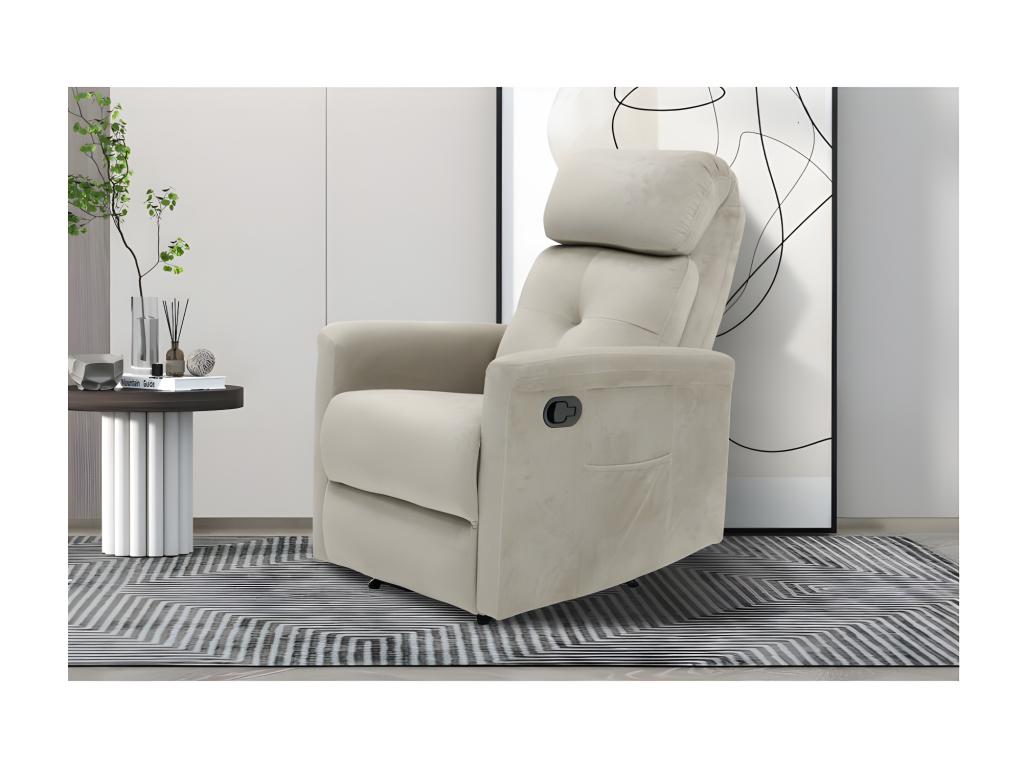 Nidchicshop manually adjustable reclining armchair, beige color 47233XKVG