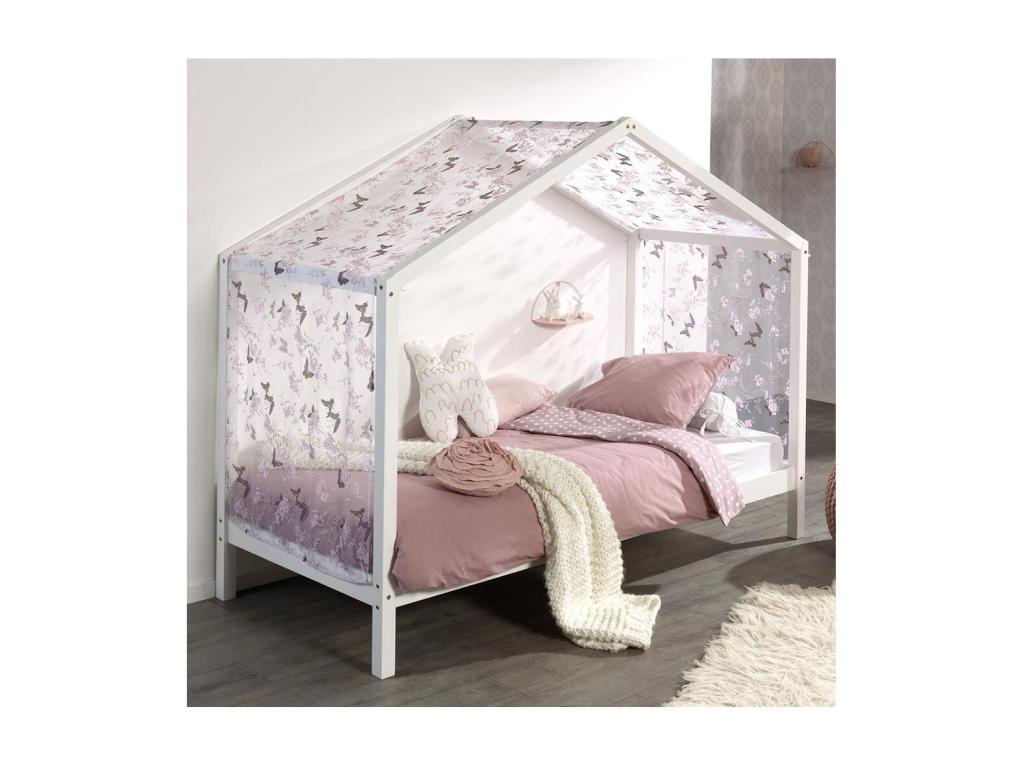 Nidchicshop II 90x200cm White Children's Bed with Drawer/Sunshade - Pack - 49964YAOW