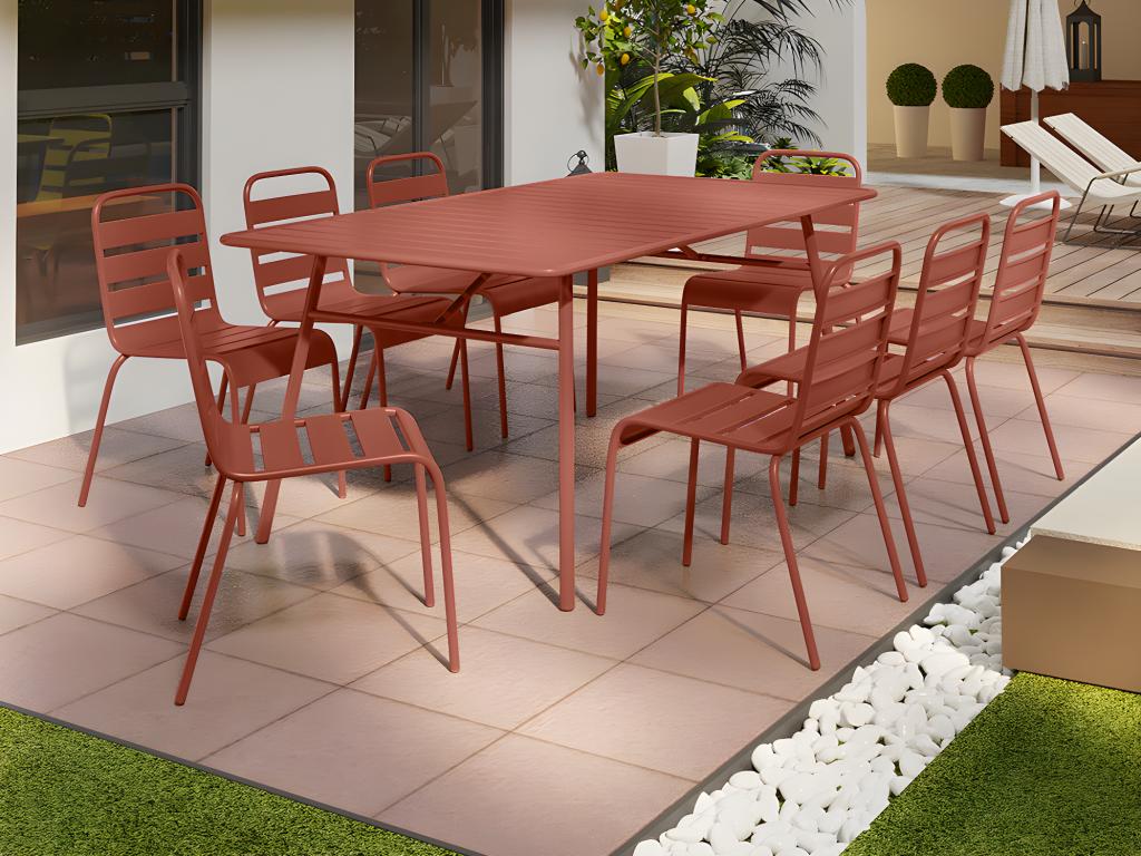 200cm Metal Garden Table - Nidchicshop 72388OMCJ