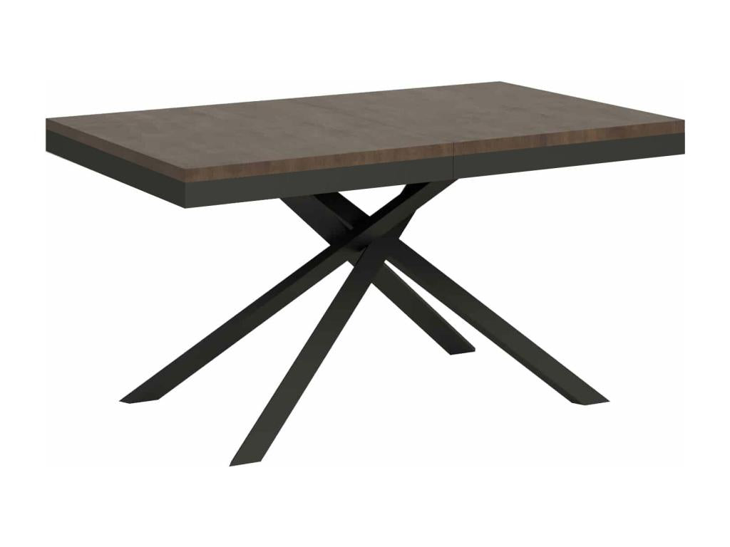 Extendable table 90x160/420 cm Nidchicshop walnut anthracite frame 03240NYWG
