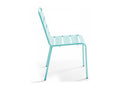 Turquoise metal garden chair - Nidchicshop 80405TDBH