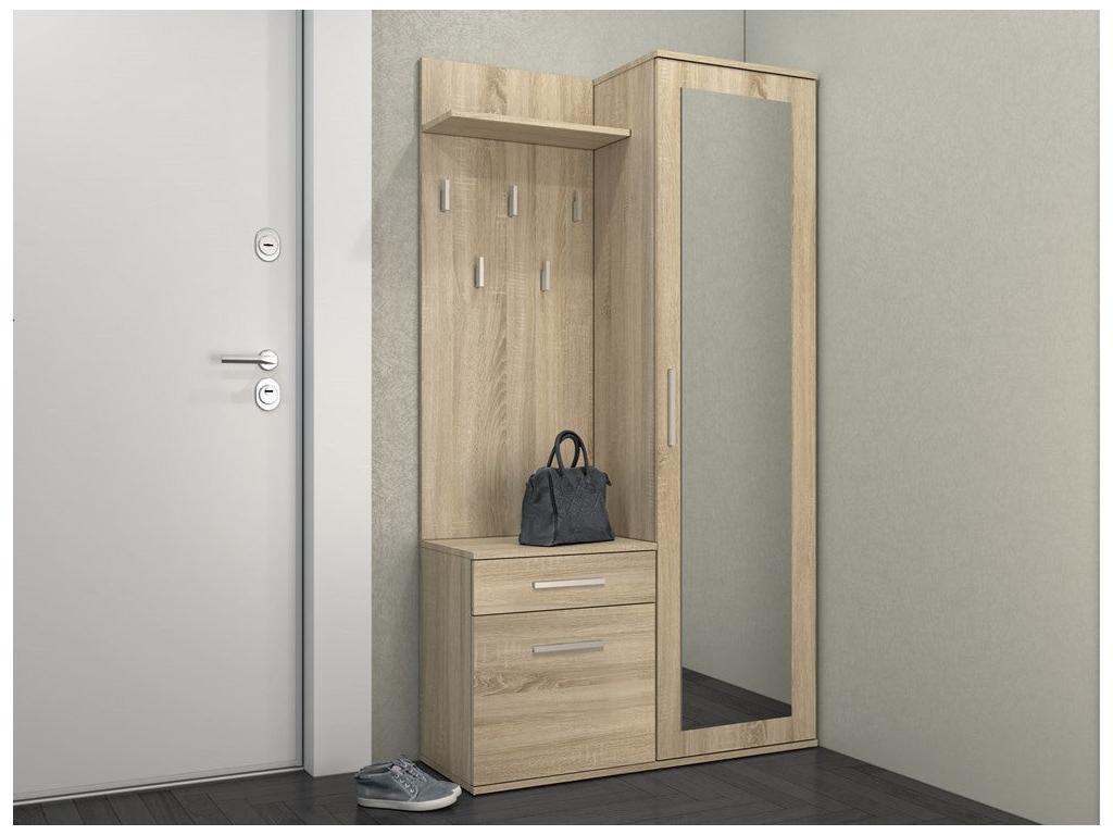 Bohometop wardrobe with mirror, 180x50x35 cm, wood, Bohometop 60973HQOF