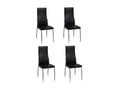 Dining Chairs, 4 pcs, Black Faux Leather, 30554LSIZ