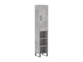 Highboard, Concrete Grey, 34.5x34x180 cm, Engineered Wood, 88092AQYQ