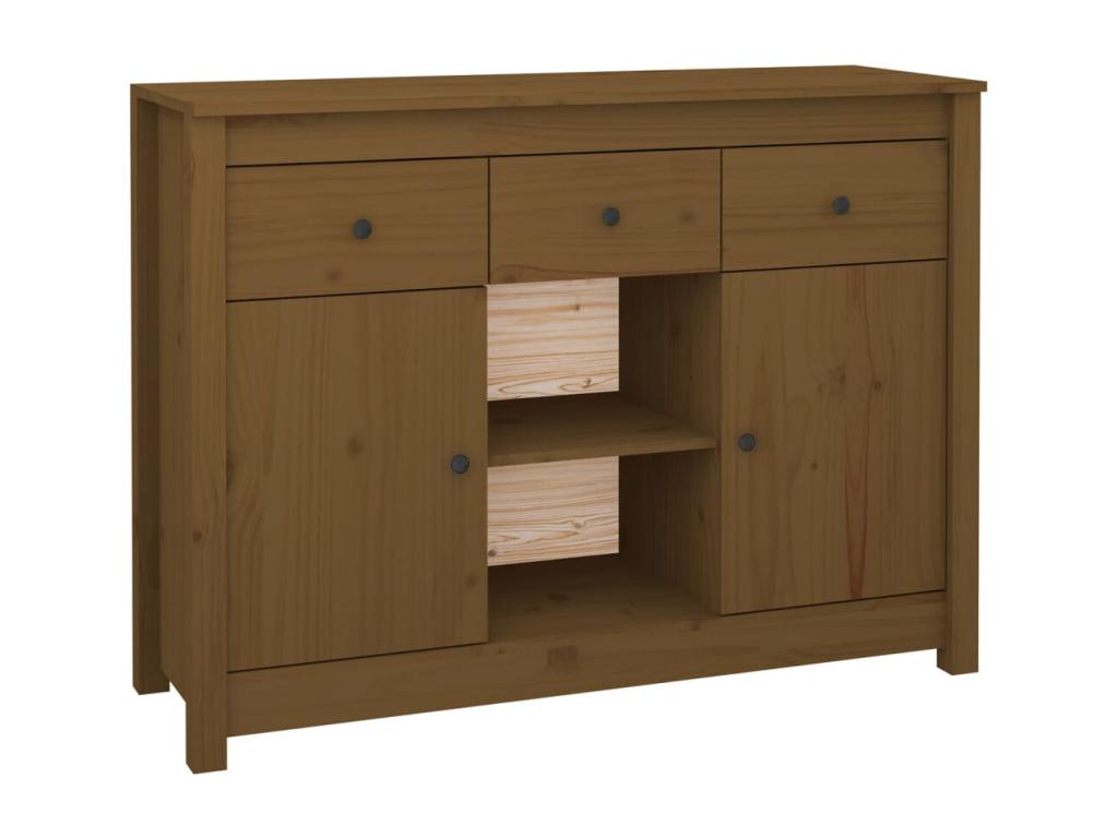 Honey Brown Buffet 100x35x74.5 cm Solid Pine Wood 40425IHTT