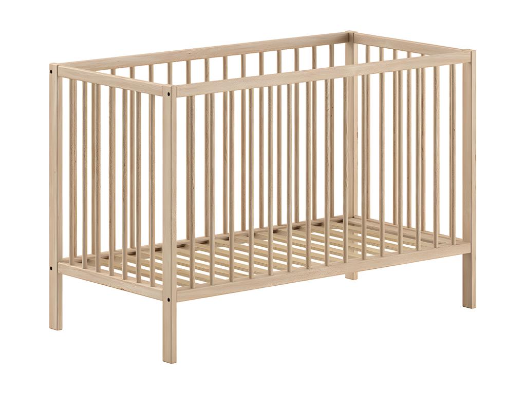 Baby cot 60x120 with slatted base included Nidchicshop Wood 78370XBDU