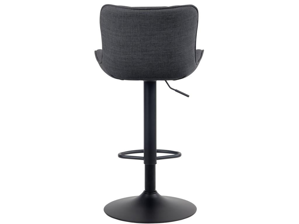 Bar stools - Fabric / Matte black metal - Black - Nidchicshop 27860BVSC