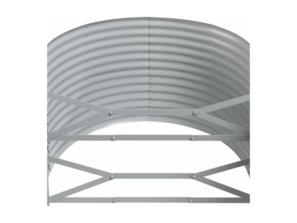 Raised garden bed, brown powder-coated steel, 67823XOMF