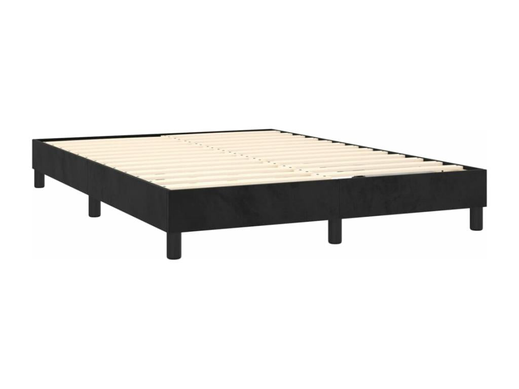 Calmetop bed base with black 140x190 velvet mattress 07523BLOH