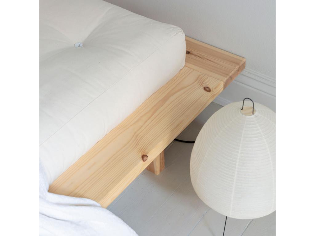 Nidchicshop natural wood bed 160x200 03879NBAN