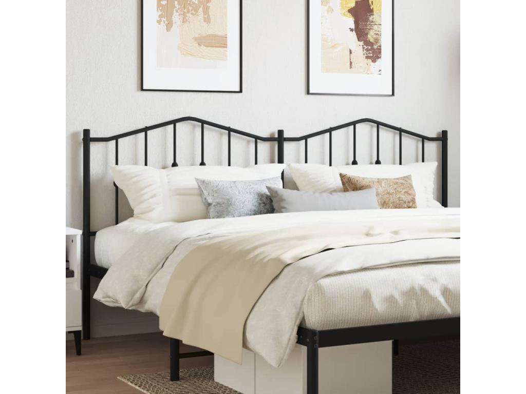 Black metal headboard 160 cm 88194BXEK