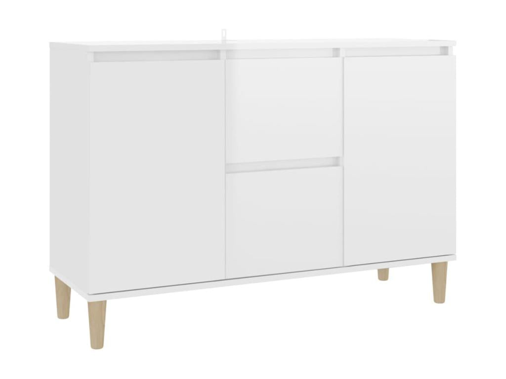 High-gloss white sideboard 103.5x35x70 cm Chipboard 10454DYMK