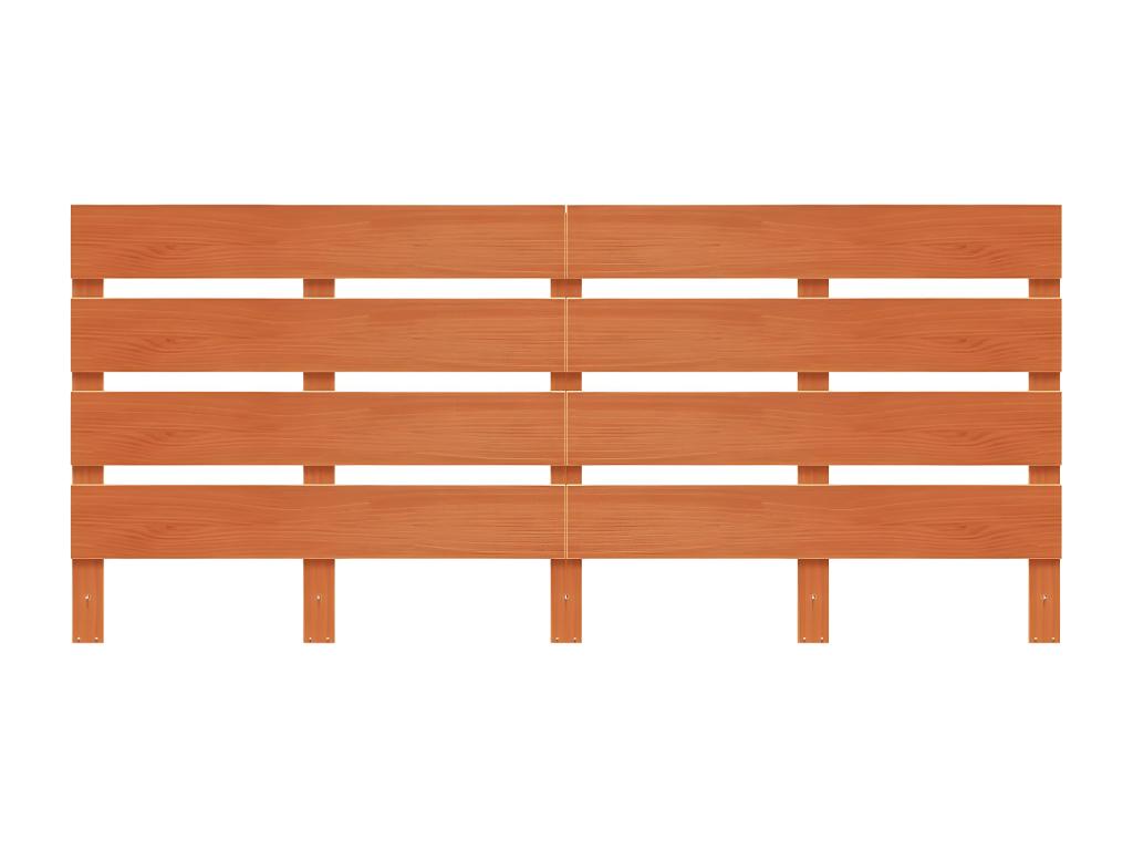 Brown wax headboard, 135 cm, solid pine wood, 79348OIBO