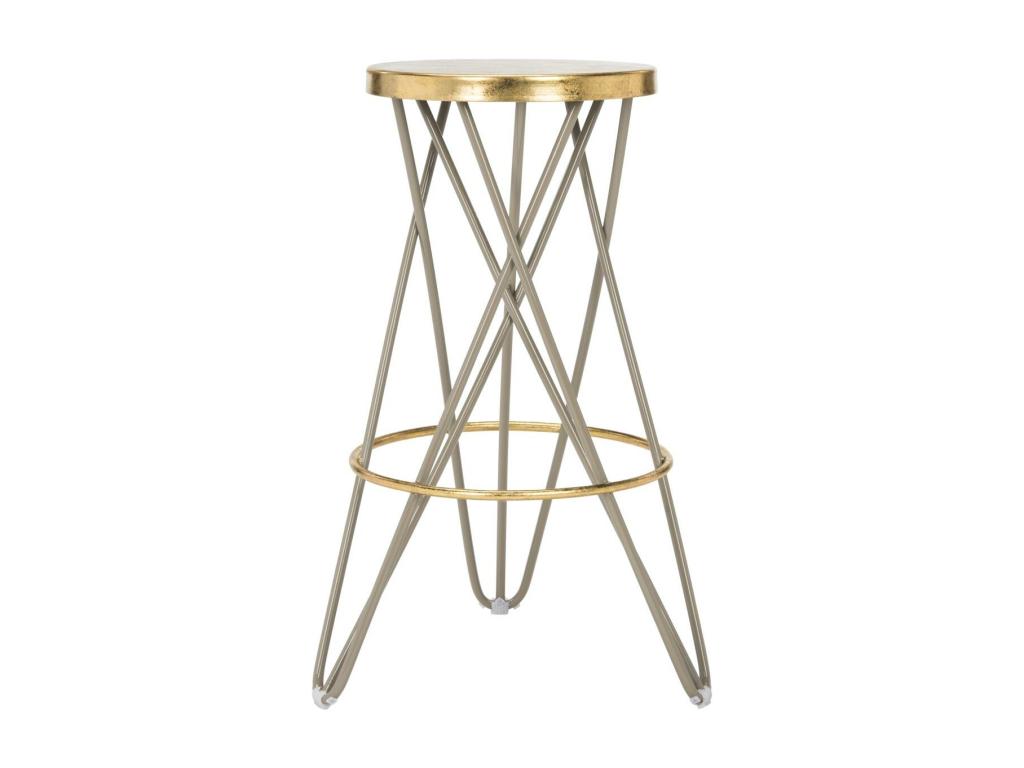 Beige and gold bar/counter stool, 46x46x76.2 cm - Nidchicshop 76035WSCY