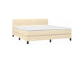 Calmetop bed base with LED mattress, Cream 160x200 Fabric 48952UJBA