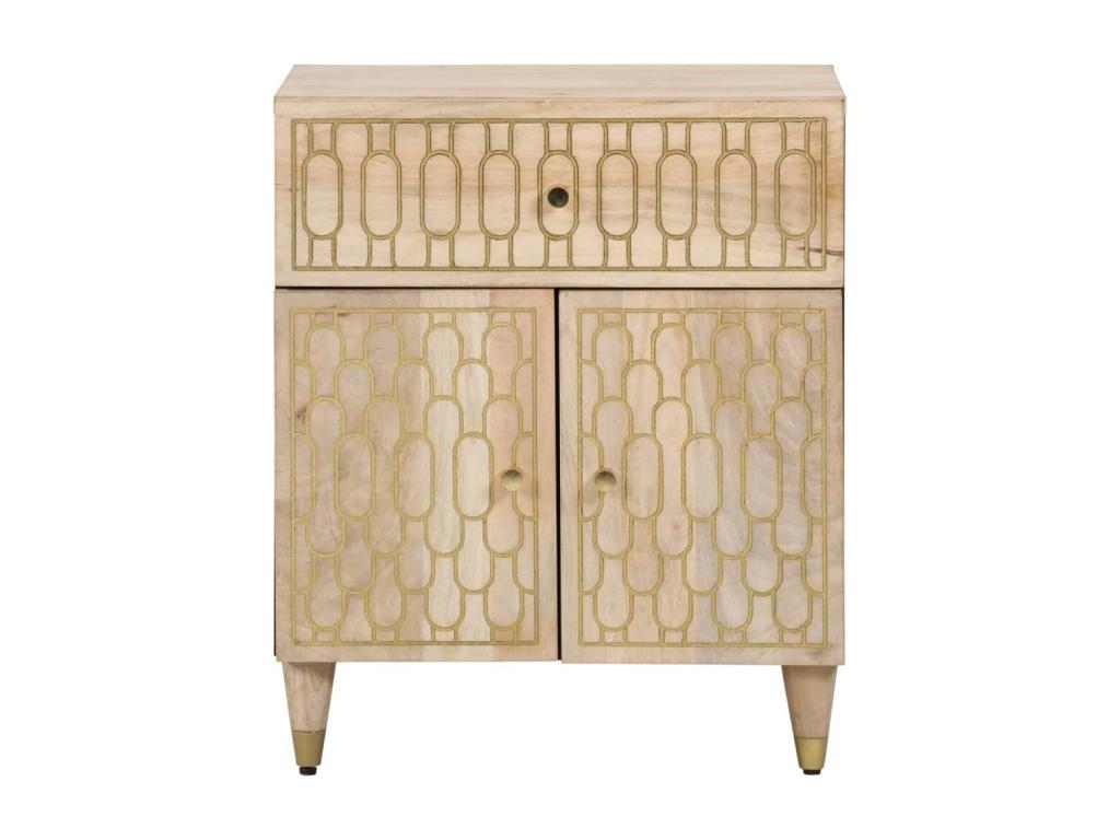 Bedside table 50x33x60 cm solid mango wood 82163GVSG