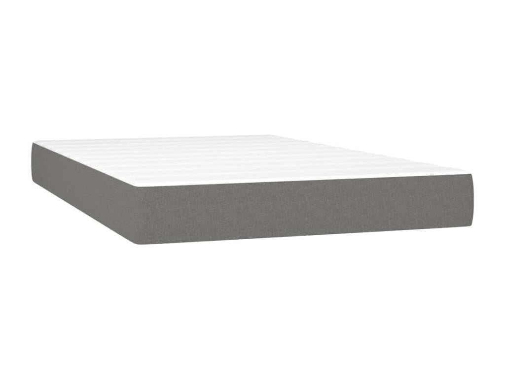 Upholstered bed base and mattress with LED lighting, Dark Grey, 120x200 cm, Fabric 68401SWGO