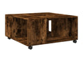 Smoked oak coffee table 80x80x40 cm engineered wood 28575IKWY