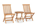Folding outdoor dining set with cushion, 3 pieces, teak, 21144USUU