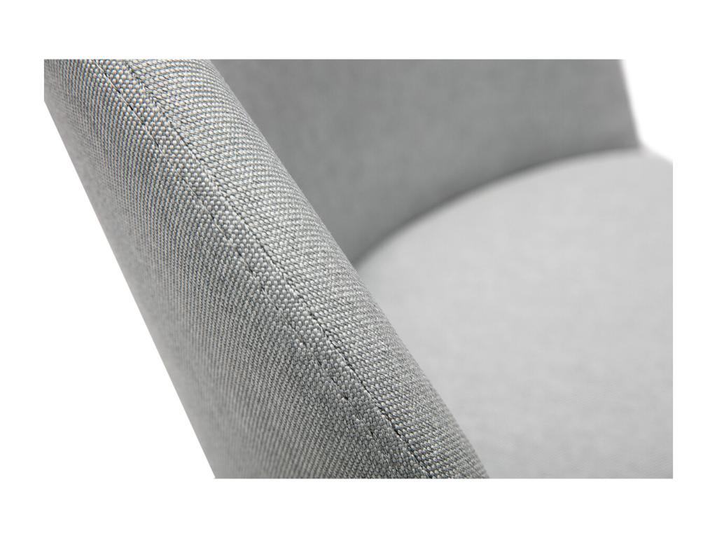 Set of 2 Scandinavian chairs in light grey fabric and solid light wood, Nidchicshop 34670CUCW